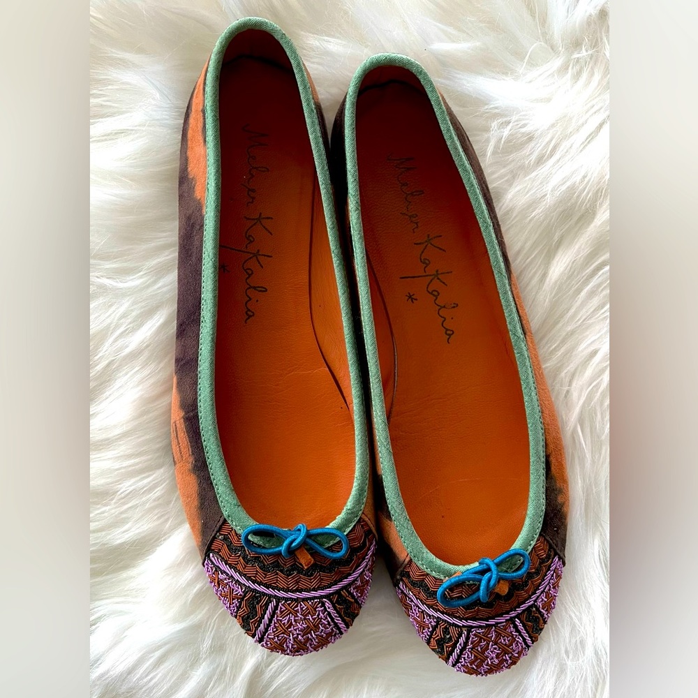 Anthropologie Meher Kakalia Bizi beaded flats